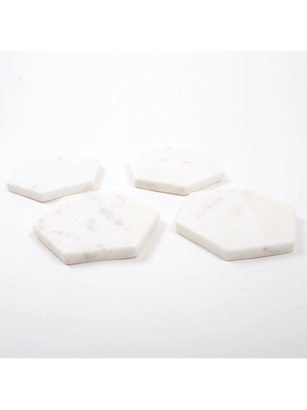 Zeal Living white Marbel Coasters set of 5